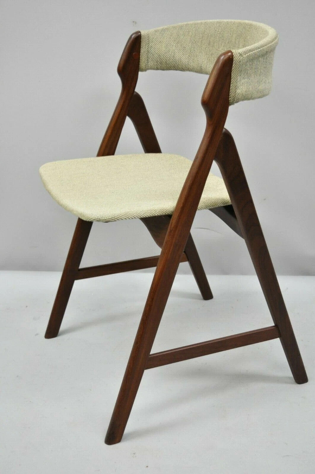T.H. Harlev Farstrup Mid Century Danish Modern Teak A-Frame Dining Side Chair