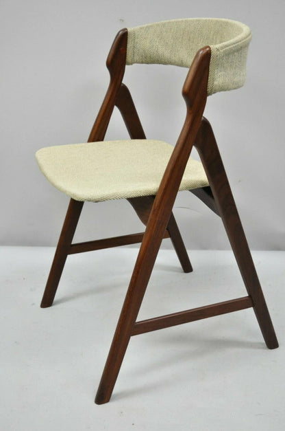 T.H. Harlev Farstrup Mid Century Danish Modern Teak A-Frame Dining Side Chair