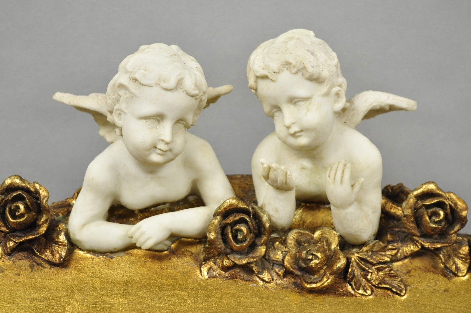 Vintage Italian Venetian Figural Cherub Putti Gold Gilt Resin Bookstand Lectern