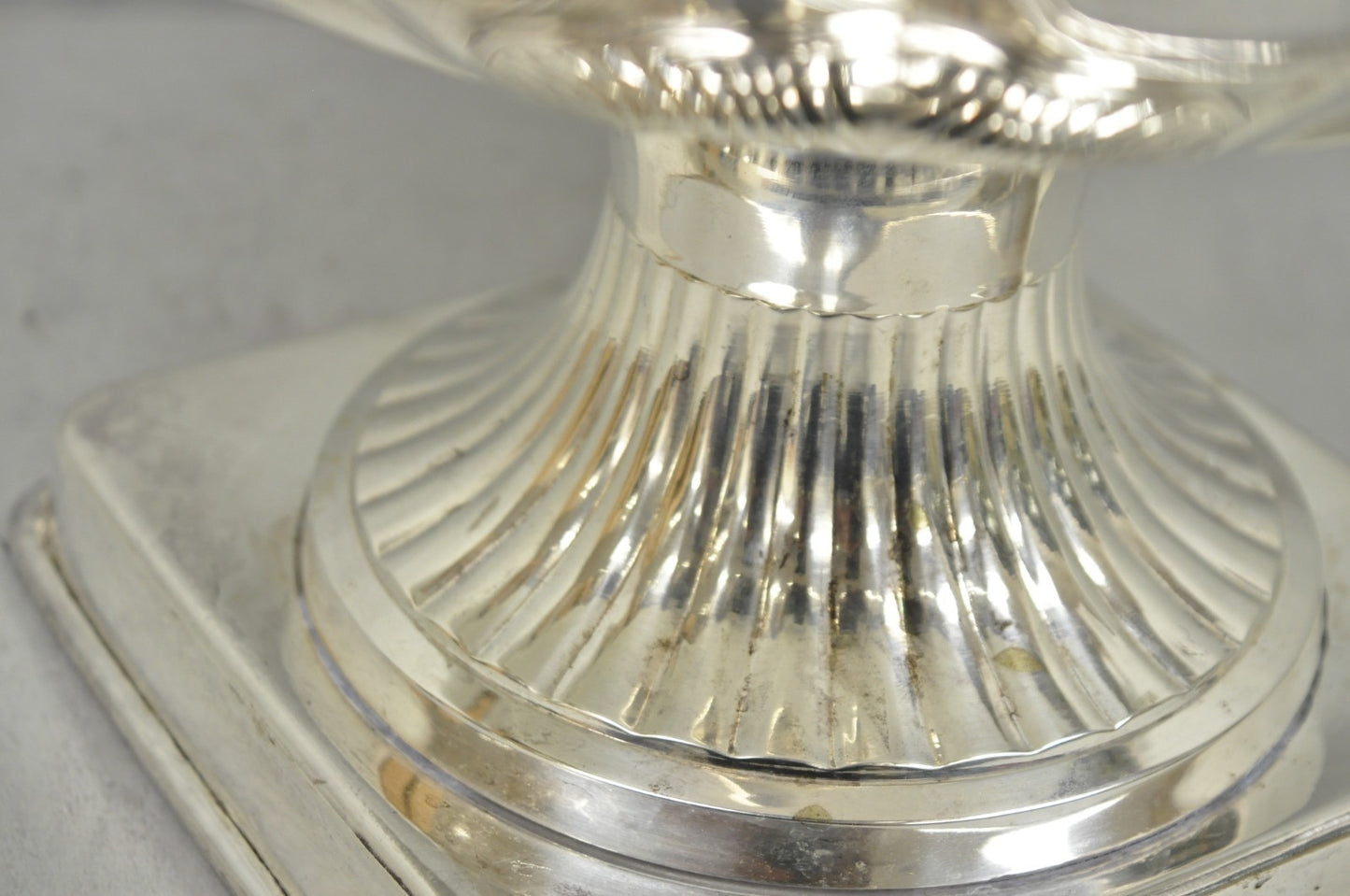 Regency Style Silver Plated Scalloped Pedestal Punch Bowl Champagne Ice Bucket