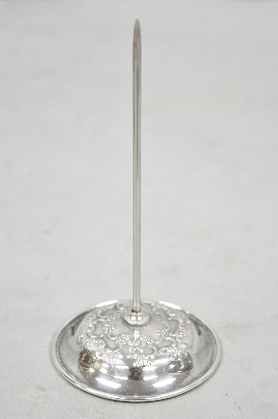 Vintage Victorian Style Silver Plated Restaurant Receipt Metal Spike by Stieff