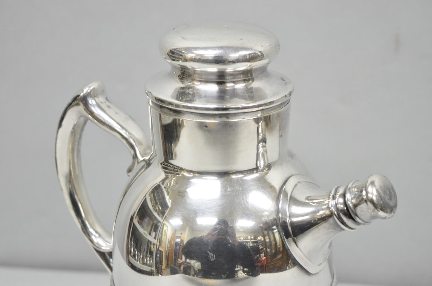 Vintage Art Deco Silver Plated Martini Cocktail Shaker Pitcher by Poole 2601