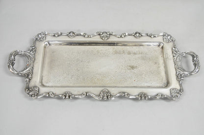 W&S Blackinton Victorian Silver Plated Narrow Serving Platter Dish Bar Tray