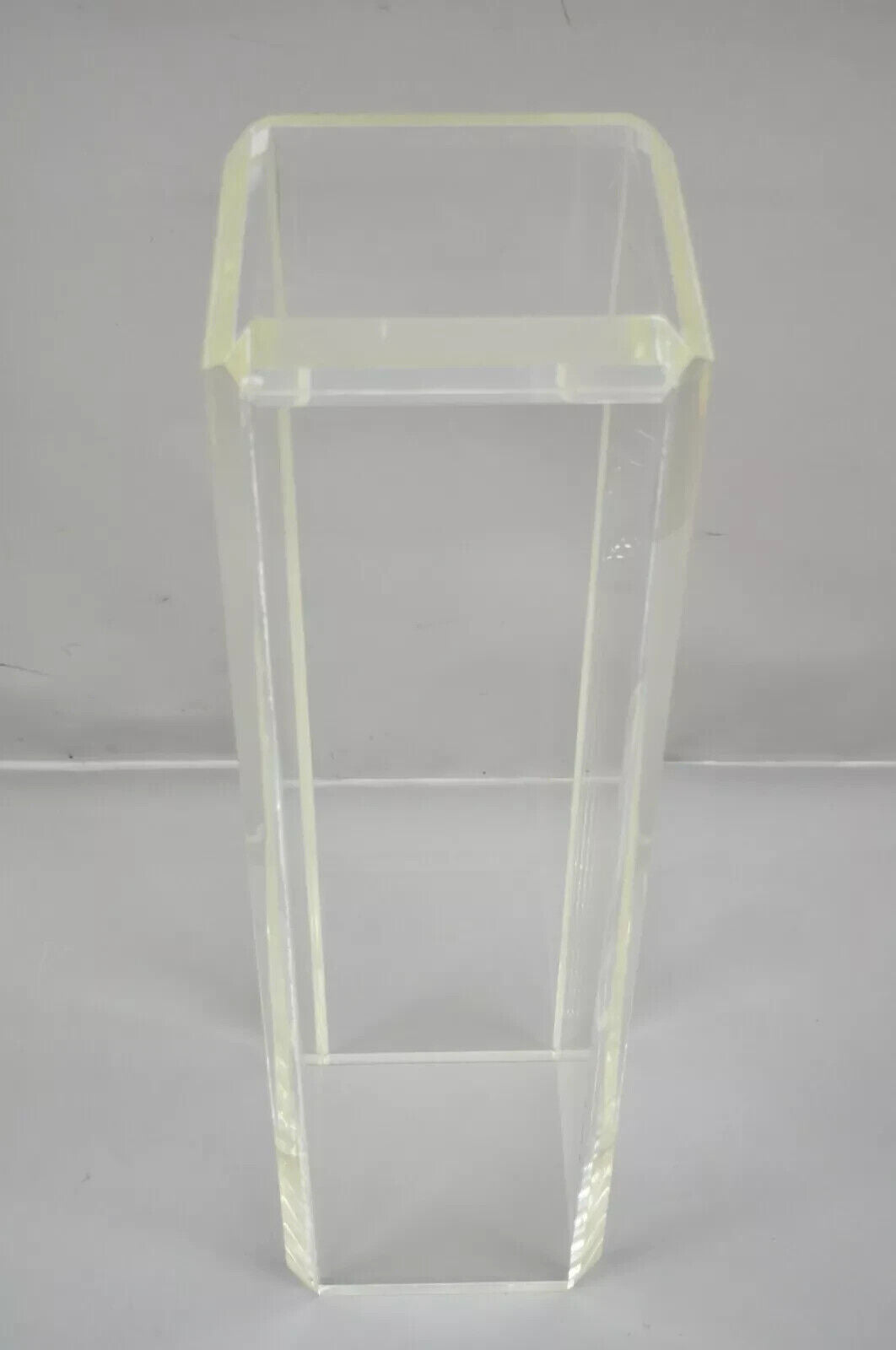 Vintage Mid Century Modern Clear Lucite 36" Acrylic Plant Stand Pedestal