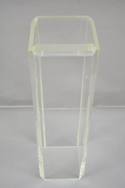 Vintage Mid Century Modern Clear Lucite 36" Acrylic Plant Stand Pedestal