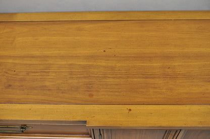 Vintage French Provincial Cherry Wood White Furn. 9 Drawer Credenza Long Dresser