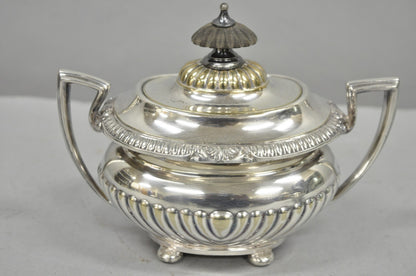 Vintage Reed & Barton Sulgrave Manor Edwardian Silver Plated Tea Set - 4 Pc Set