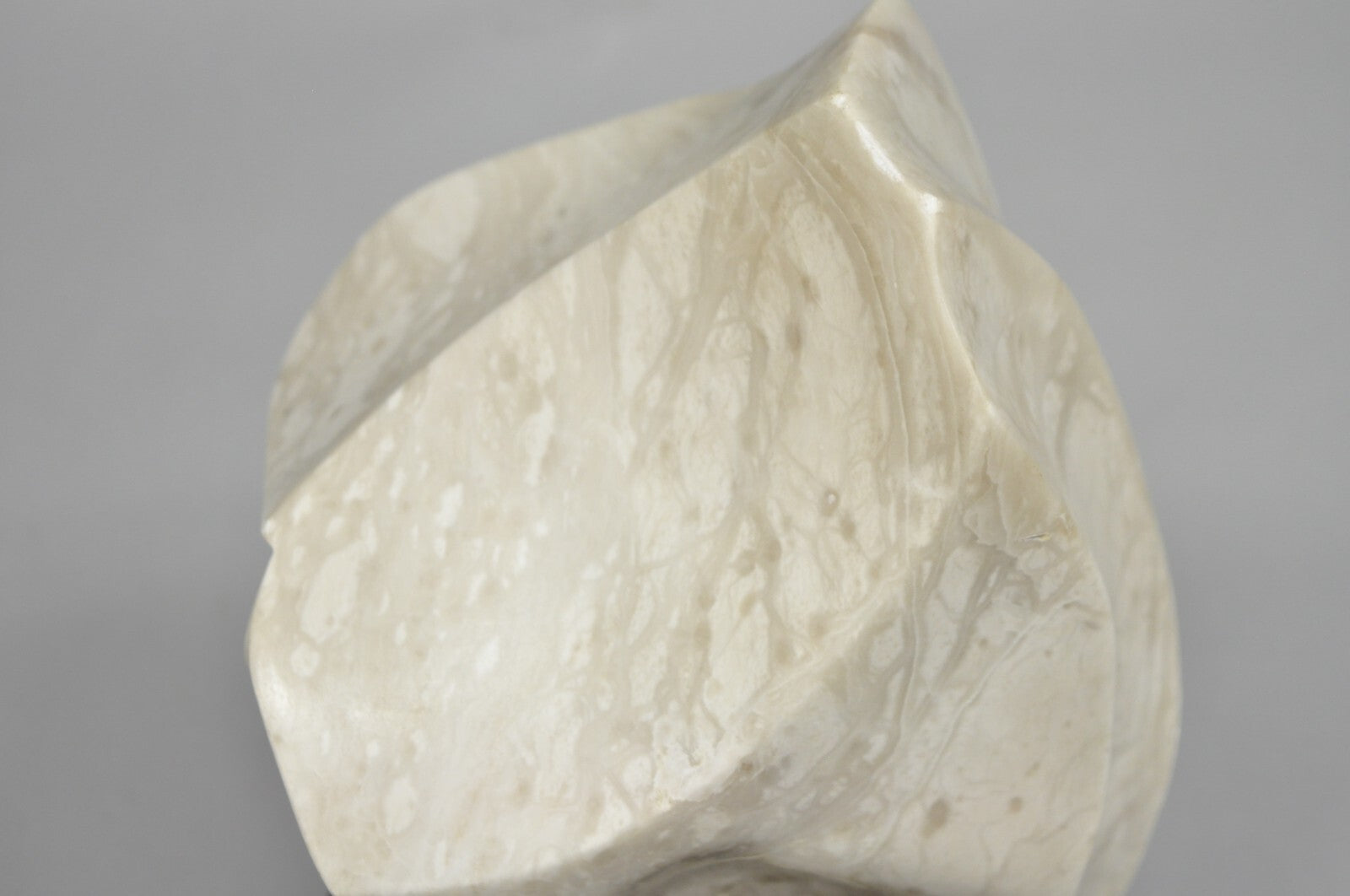 Morton Gaffin Untitled 1992 Modernist Carved White Alabaster Abstract Sculpture
