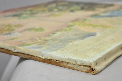 Vintage 1960's Oil on Canvas Southwestern Landscape Painting, Signed Souder