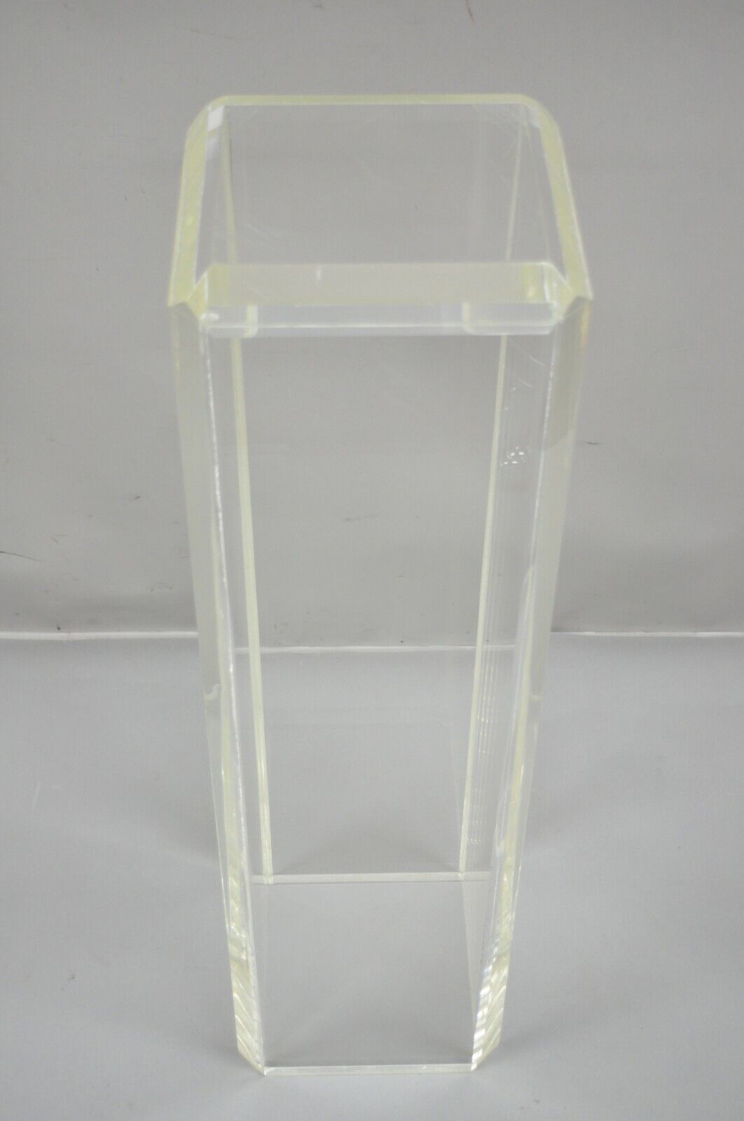 Vintage Mid Century Modern Clear Lucite 36" Acrylic Pedestal Bust Plant Stand