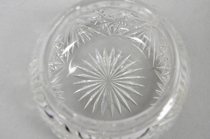 Antique Victorian Sterling Silver Crystal Glass Vanity Hair Receiver "N" Mono