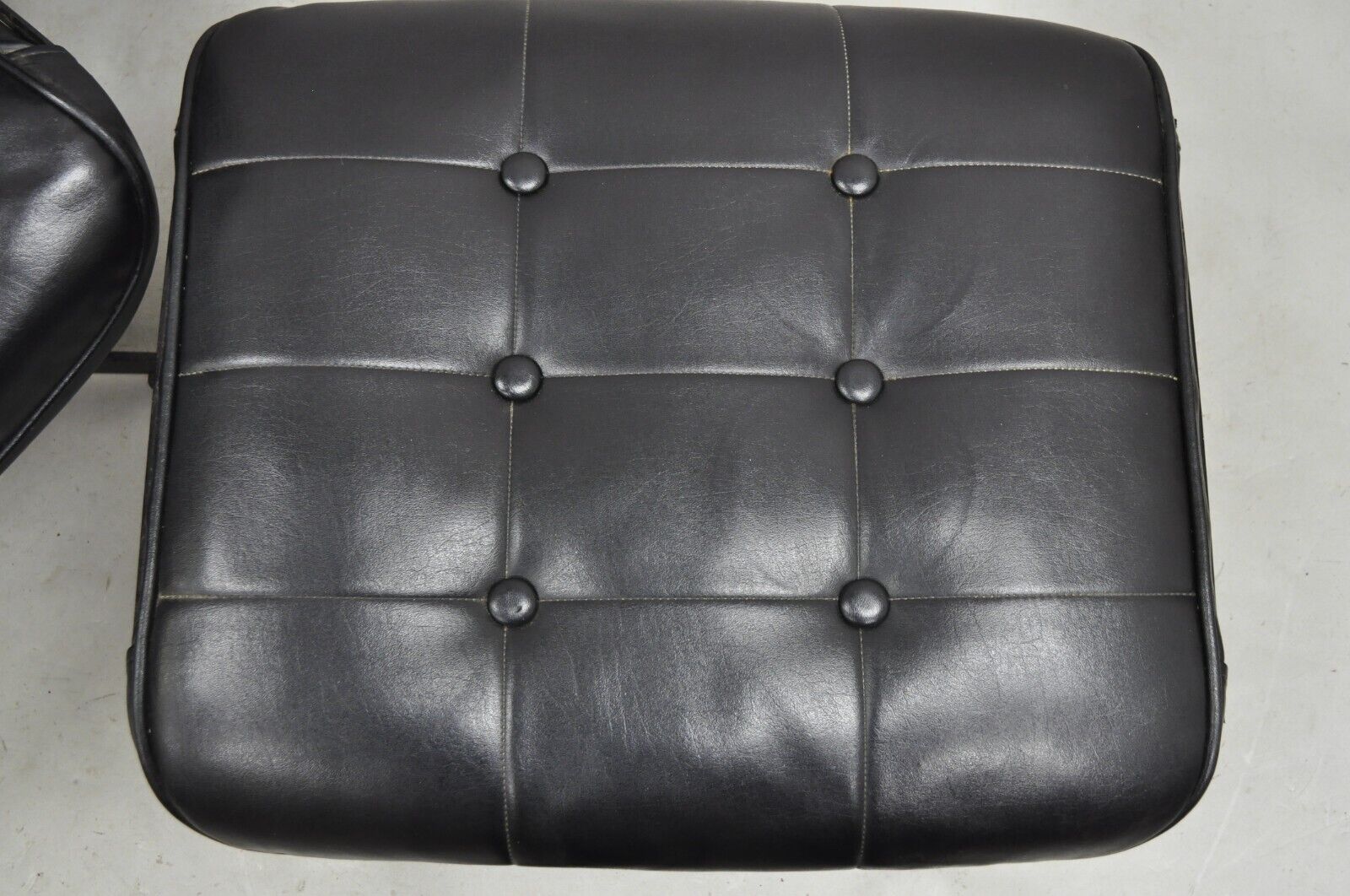 Homecrest Bottemiller Mid Century Modern Swivel Iron Lounge Chair & Ottoman
