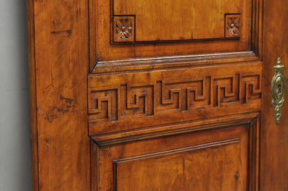 Antique French Country Louis XV Style Carved Walnut Cabinet Doors - a Pair