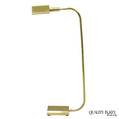 Vintage Chapman Mid Century Modern Adjustable Brass Reading Pharmacy Floor Lamp