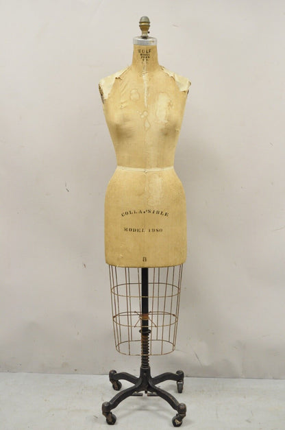 Vintage Wolf Model Form Model 1980 Size 8 Dress Form Mannequin