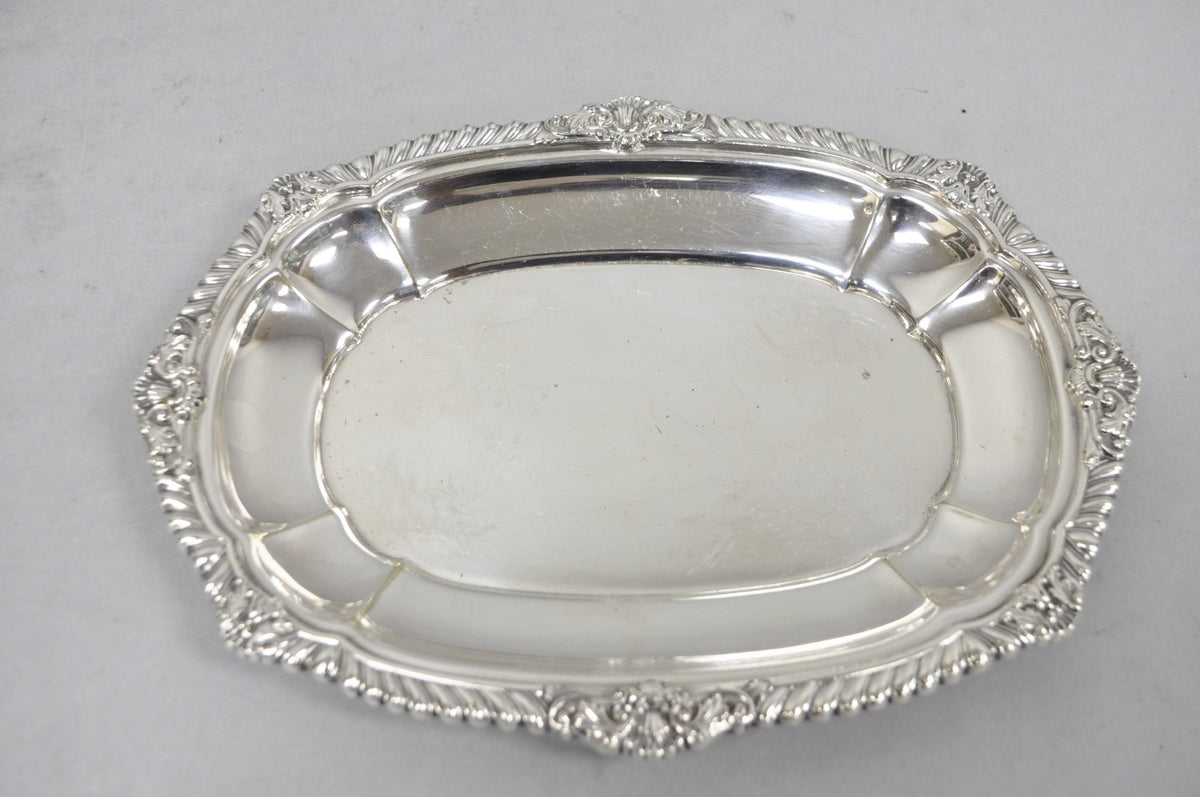 Vintage Gorham Y1130 Y1131 Victorian Silver Plated Gravy Sauce Boat & Underplate