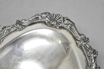Vintage Victorian Style Silver Plated Oval 13.5" Trinket Serving Dish (D)