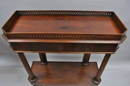 Regency Horner Style Carved Mahogany Griffin Bookcase Curio Stands - a Pair