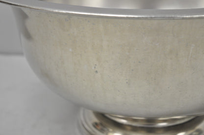 Vintage Modern Stainless Steel Metal Punchbowl Champagne Wine Chiller Ice Bucket