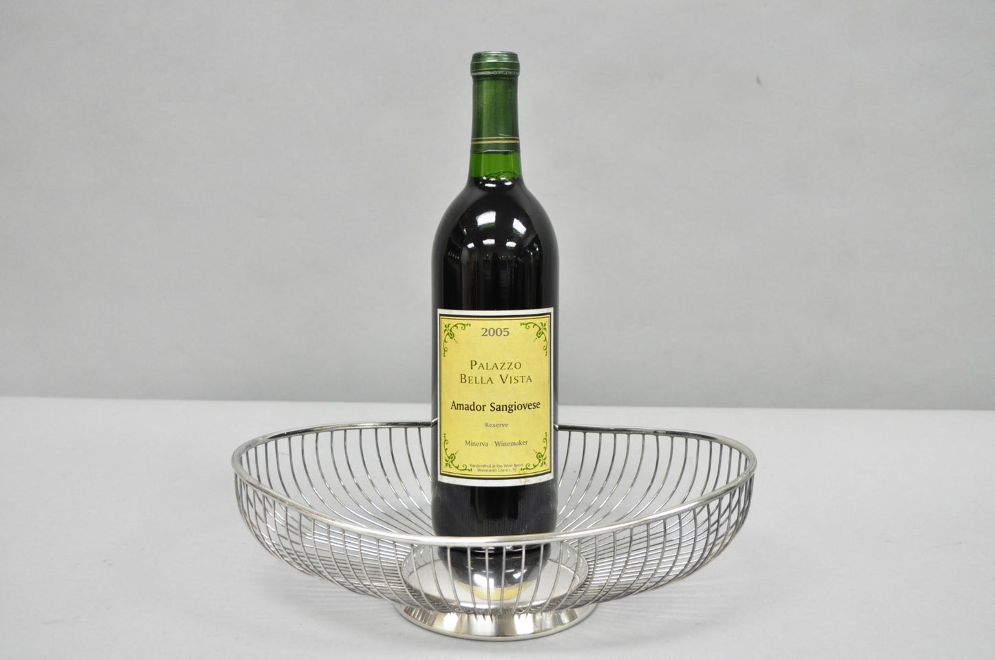 Vintage Mid Century Modern Eales Italy Silver Plated Wire Fruit Bread Basket
