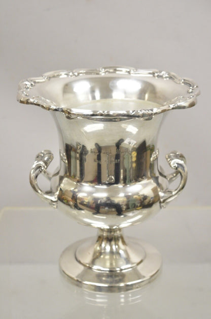 Engraved FB Rogers Regency Silver Plated Twin Handle Wine Chiller Ice Bucket
