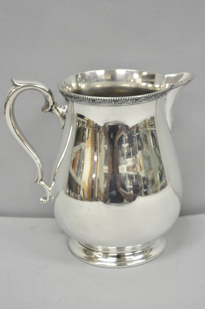 Vintage N.S. Co Victorian Bulbous Silver Plated Lemonade Beverage Water Pitcher
