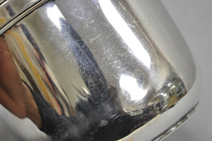 Gorham YC141 Mid Century Modern Silver Plated Reticulating Hinge Ice Bucket
