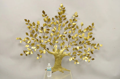 Bergasse Mid Century Modern Brutalist Brass Tree of Life Lrg Wall Art Sculpture