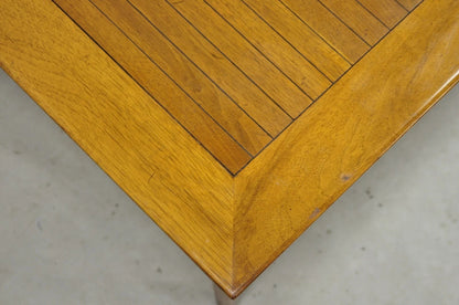Vintage Tomlinson Sophisticate Mid Century Modern Square Walnut Lamp Side Table