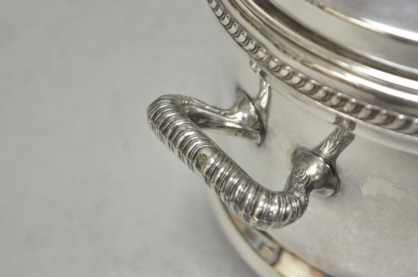 Vintage FB Rogers English Regency Silver Plated Coat of Arms Covered Ice Bucket