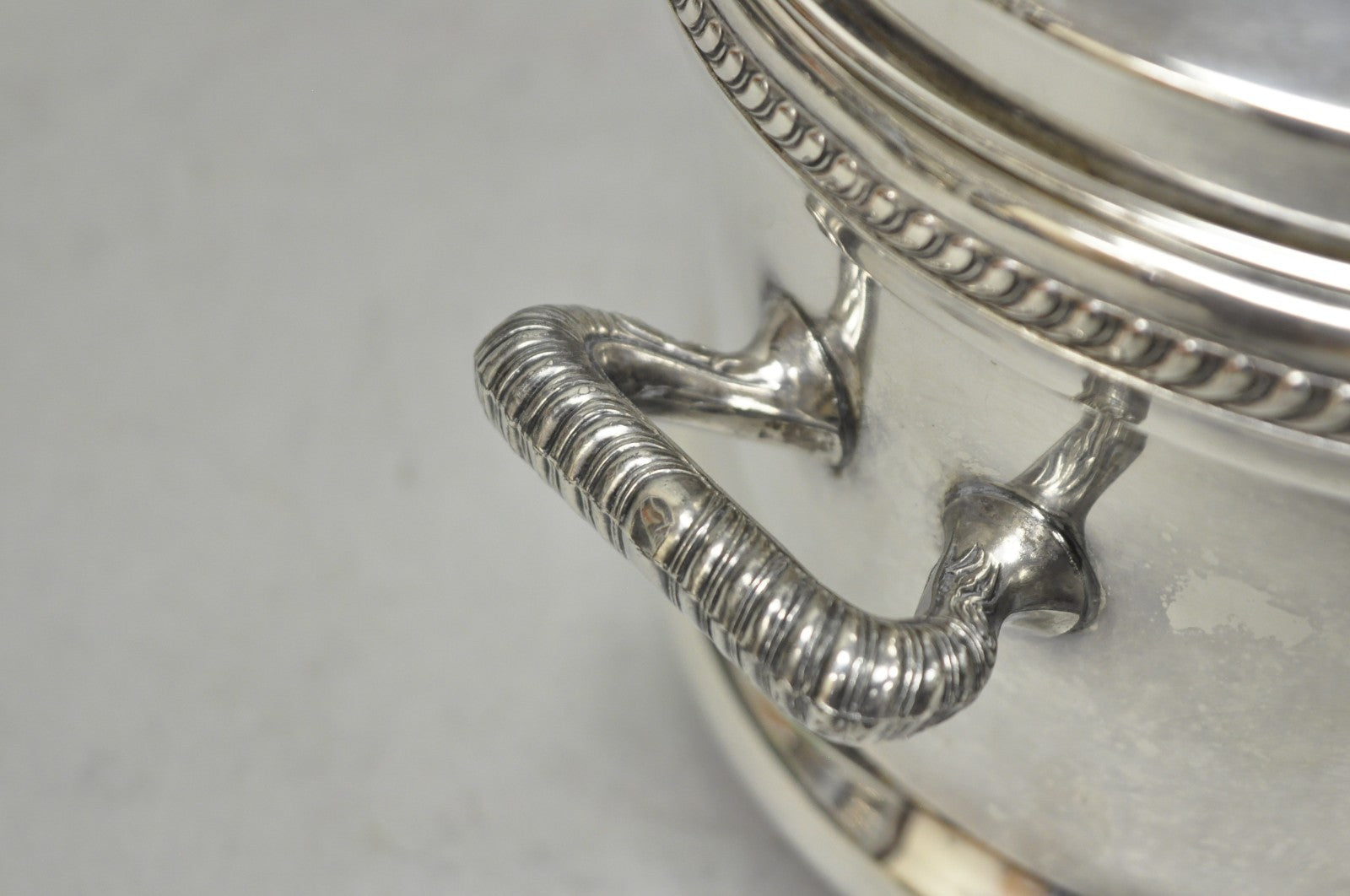 Vintage FB Rogers English Regency Silver Plated Coat of Arms Covered Ice Bucket