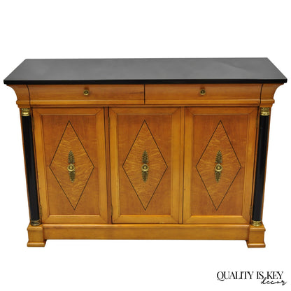 Thomasville Grand Classics Empire Biedermeier Maple & Granite Sideboard Credenza