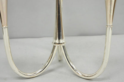 Vintage Wilhelm Wagenfeld for WMF Silver Plated Modern Candelabra Candle Holder