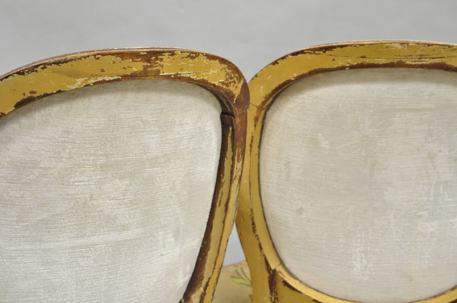 Antique French Louis XVI Style Aubusson Tapestry Fauteuil Arm Chairs - a Pair