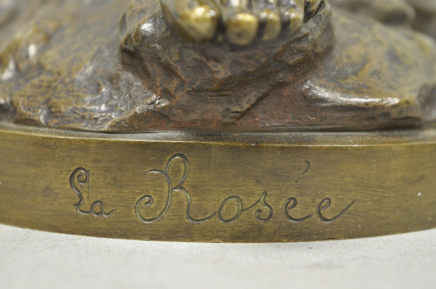 Antique Edouard Drouot (1859-1945) "La Rosse" French Bronze Sculpture of Woman