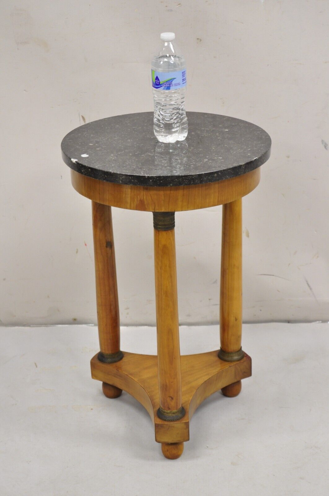 Antique Italian Biedermeier French Empire Small Marble Top Drinks Side Table