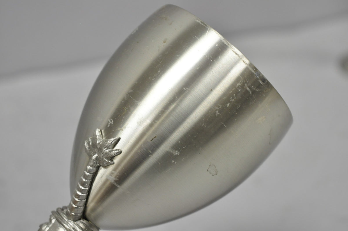 Vintage Royal Order of Jesters Figural Pewter Metal Mirth is King Award Goblet