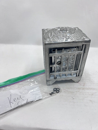 Rare Vintage J.E. Stevens Jewel Bank Cast Iron Safe (With Key)