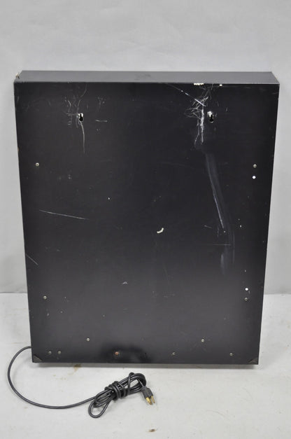 Vintage 1990s Illuminated Shadowbox Psychedelic Wall Art Framed Poster 30x24