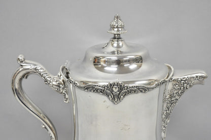 Antique Derby Silver English Victorian Silver Plated Large Warm Water Pitcher