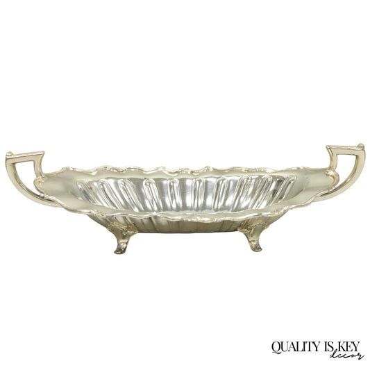 Vintage FB Rogers Victorian Silver Plated Scalloped Centerpiece Fruit Bowl