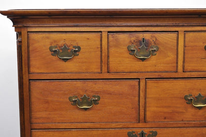 Antique 18th Century Georgian Mahogany Highboy Tall Chest 9 Drawer Dresser
