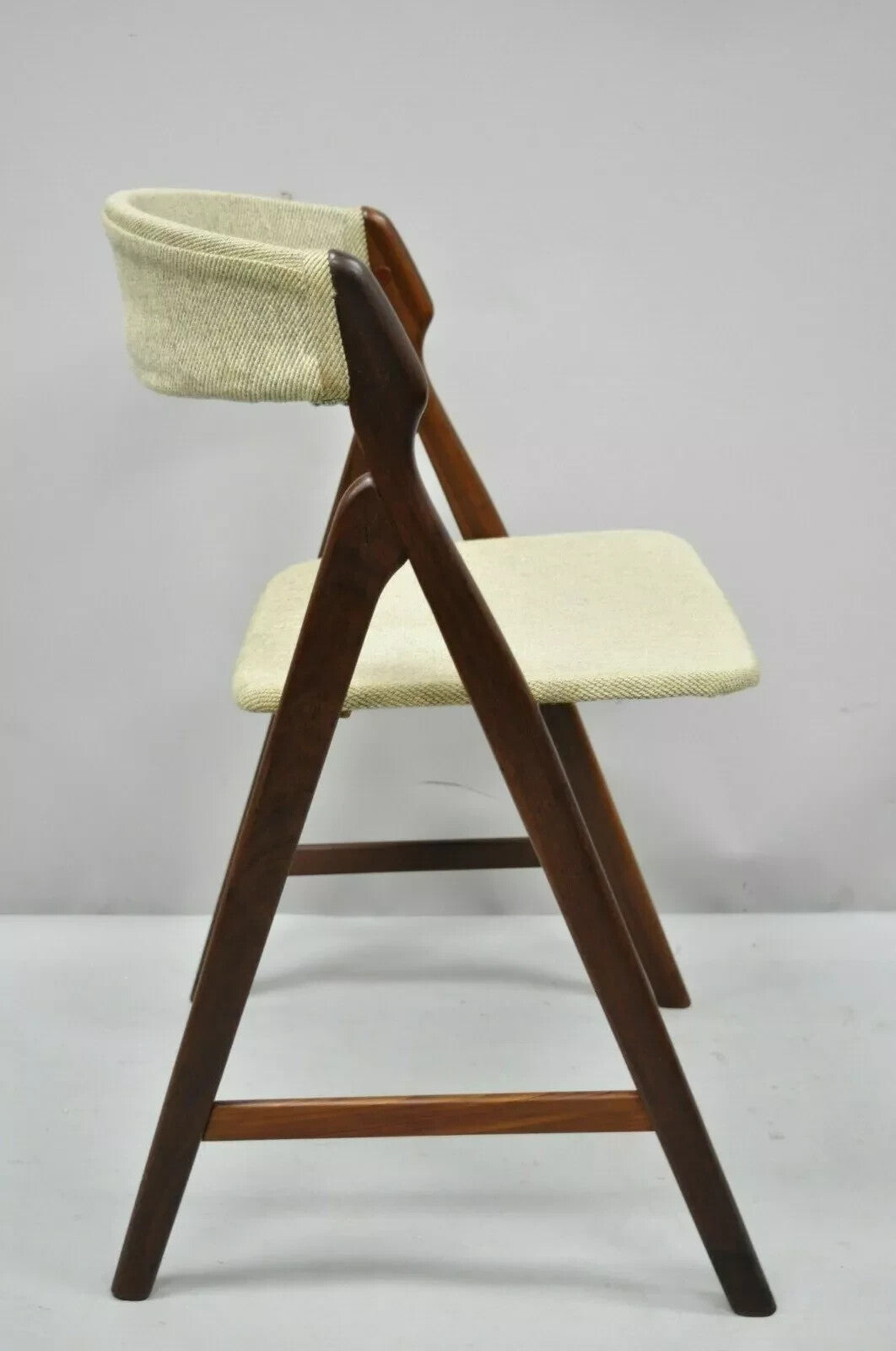 T.H. Harlev Farstrup Mid Century Danish Modern Teak A-Frame Dining Side Chair