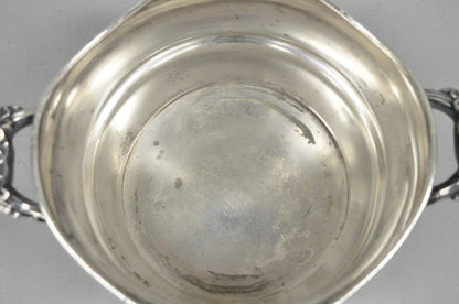Art Nouveau Silver Plated Floral Repousse Champagne Chiller Wine Bottle Coaster