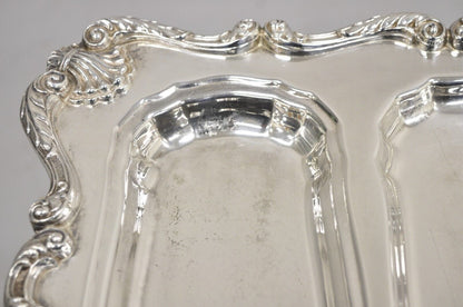 English Silver Mfg Co Victorian Silver Plated Meat Cutlery Serving Platter Tray