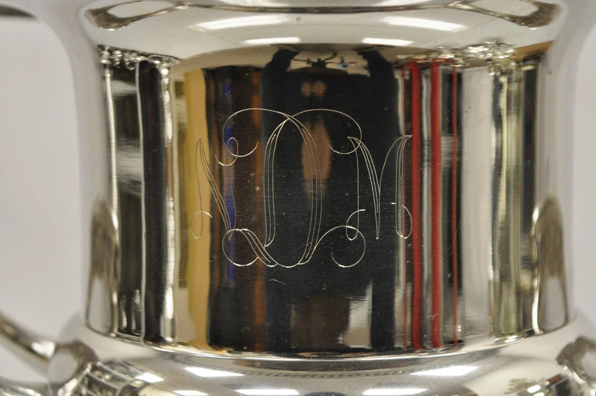 Vintage Regency Style Silver Plated Trophy Cup Urn Champagne Chiller Ice Bucket