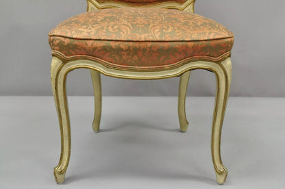 Italian Provincial French Hollywood Regency Dining Side Chairs - Set of 4