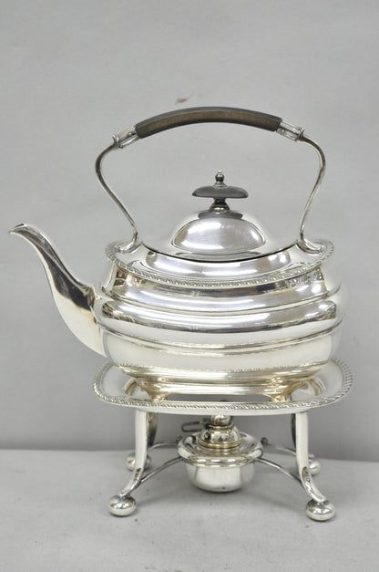 Antique Walker Hall Sheffield Silver Plated Teapot Spirit Kettle on Warmer Stand