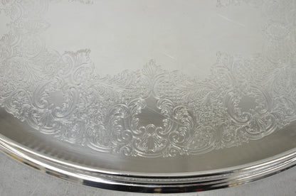 Vintage William Adams WA Italy Silver Plated Oval Raised Gallery Bar Tray