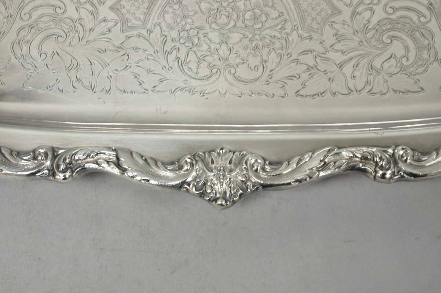 Vintage Poole EPCA Sevenoaks 650 Large Silver Plated Serving Platter Bar Tray B